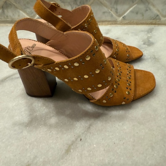 New J Crew 7.5 tan block heel - Picture 3 of 5